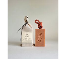 natural soap with pink french clay