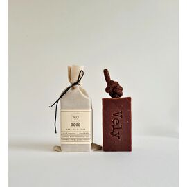 natural soap with cacao and coffee