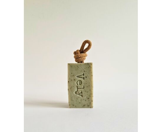 natural handmade soap with green clay and mint